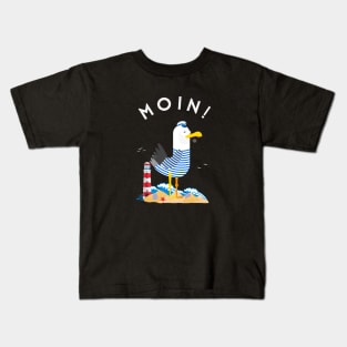 Moin Möwe Kapitän Norddeutschland Kids T-Shirt